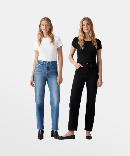 Hidden Buttons Ribcage Straight Ankle Jeans (Buy 2 Free Shipping)
