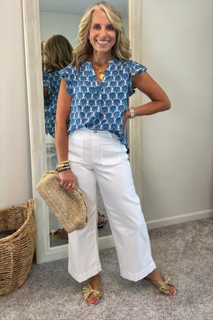 Tummy Control Cropped Wide-Leg Jeans(BUY 2 FREE SHIPPING)