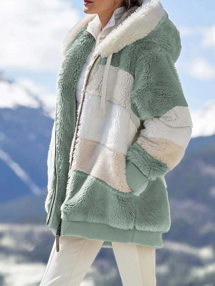 (🎁2024 New Year Hot Sale🎁)🔥🐑RCONTRASTING LAMB Plush PADDED COAT🎁