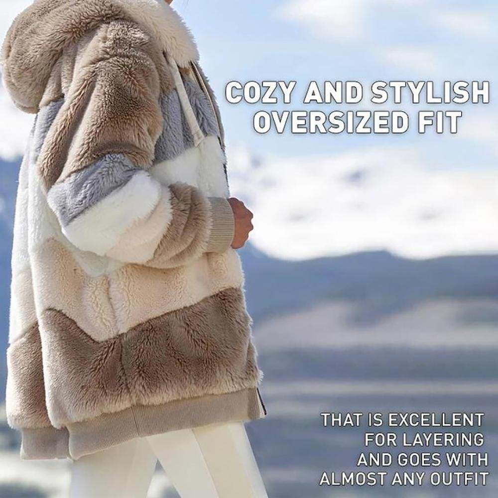 (🎁2024 New Year Hot Sale🎁)🔥🐑RCONTRASTING LAMB Plush PADDED COAT🎁
