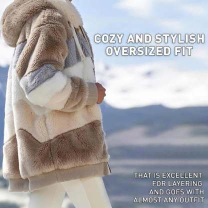 (🎁2024 New Year Hot Sale🎁)🔥🐑RCONTRASTING LAMB Plush PADDED COAT🎁