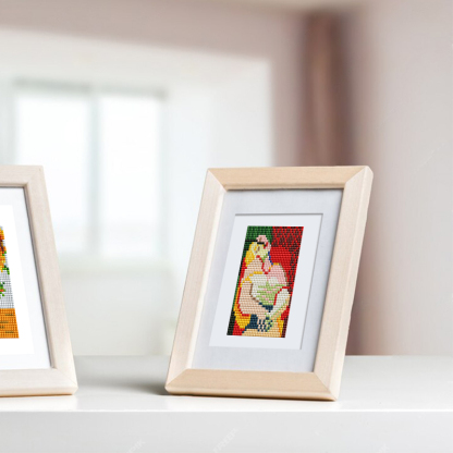 Frameless, mini diamond painting, creative mini diamond painting on the entrance flower house desktop, creative simple pattern diamond painting, 12 pcs, 5.9 X7 inches.