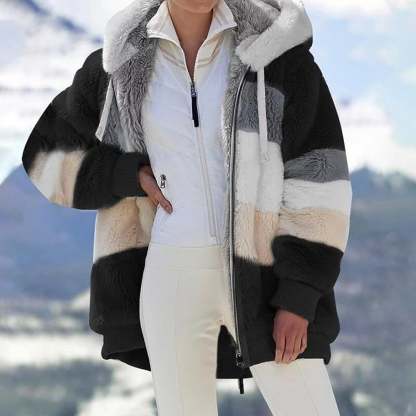 (🎁2024 New Year Hot Sale🎁)🔥🐑RCONTRASTING LAMB Plush PADDED COAT🎁