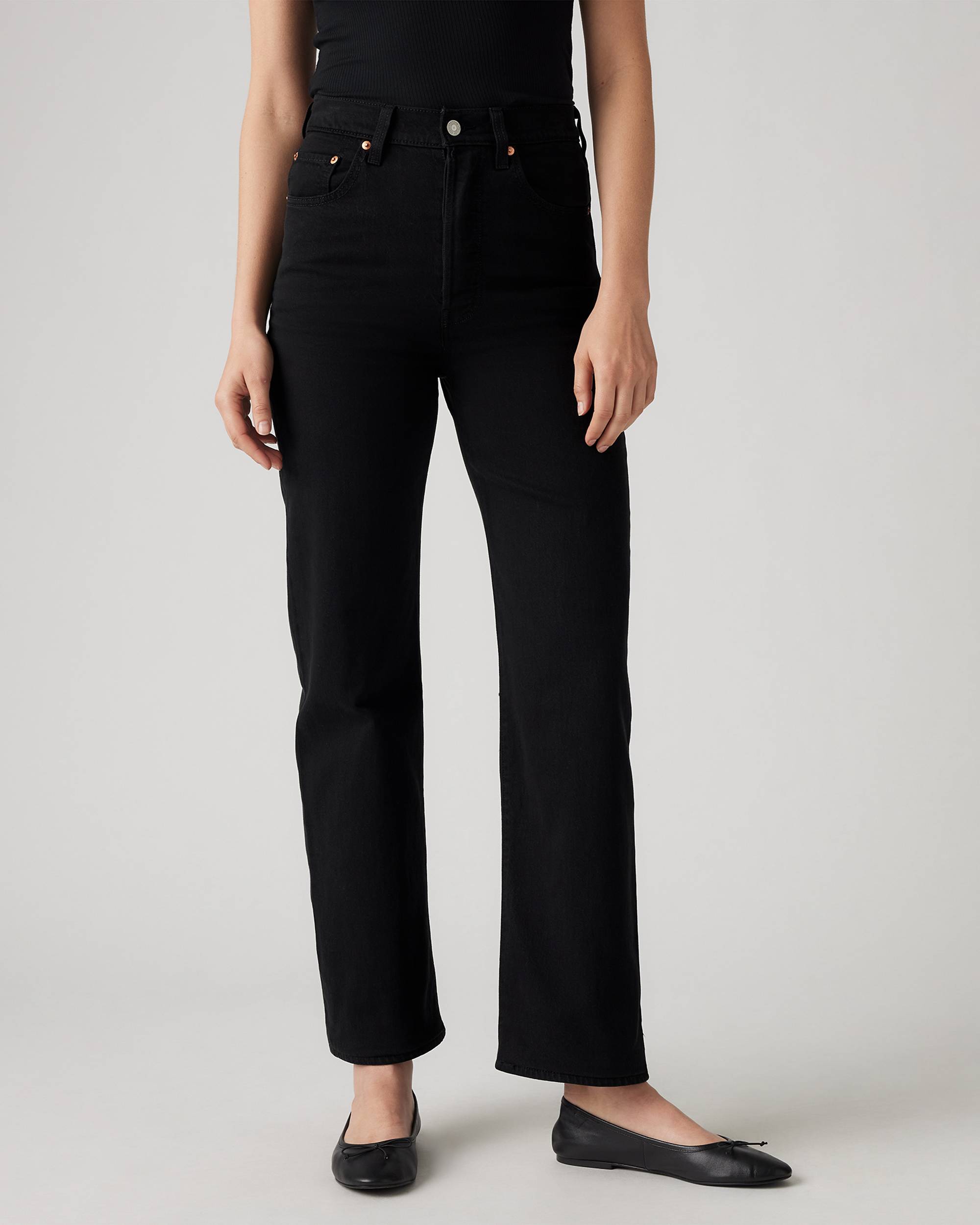 Hidden Buttons Ribcage Straight Ankle Jeans (Buy 2 Free Shipping)