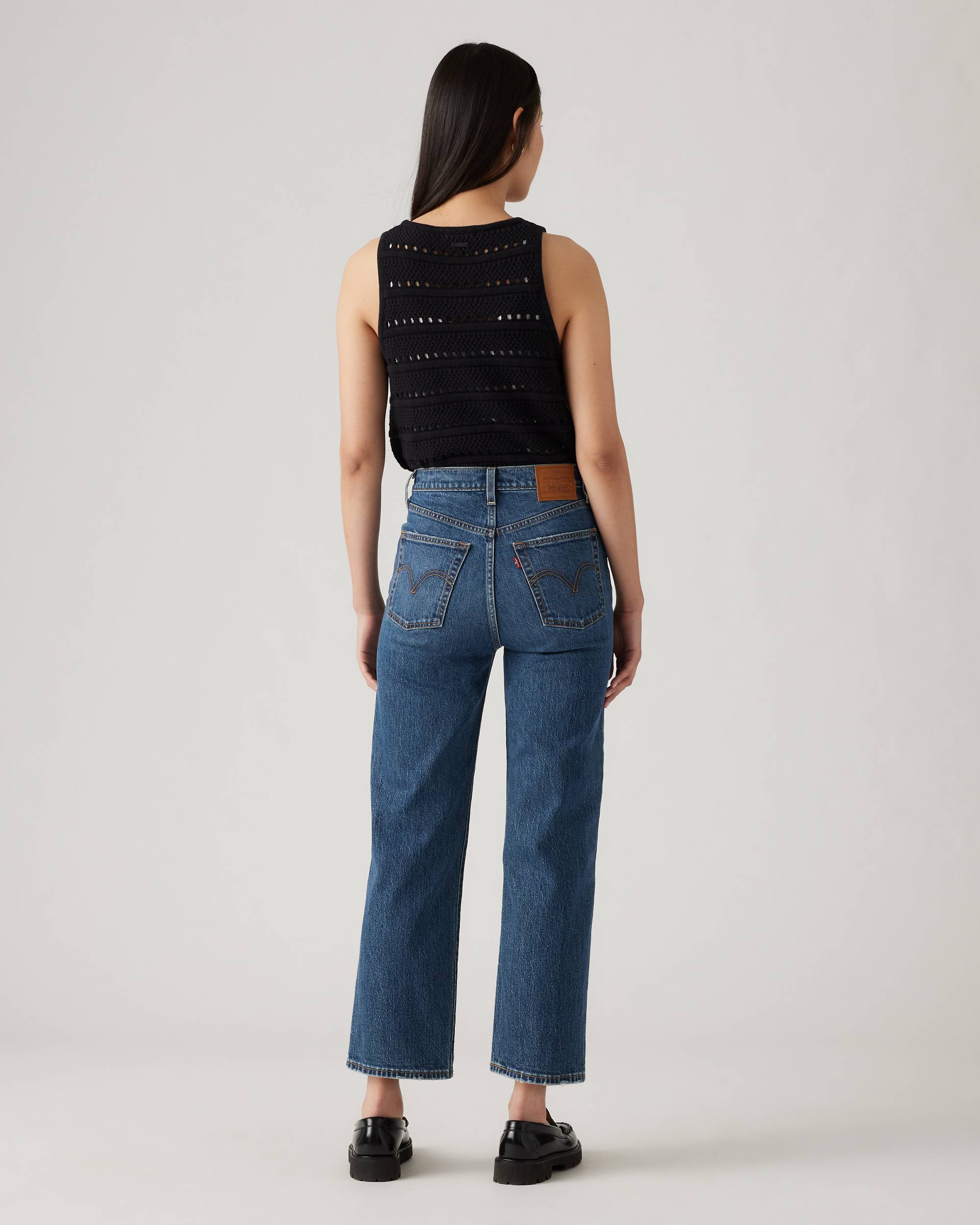 Hidden Buttons Ribcage Straight Ankle Jeans (Buy 2 Free Shipping)
