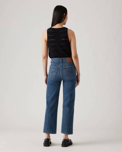 Hidden Buttons Ribcage Straight Ankle Jeans (Buy 2 Free Shipping)