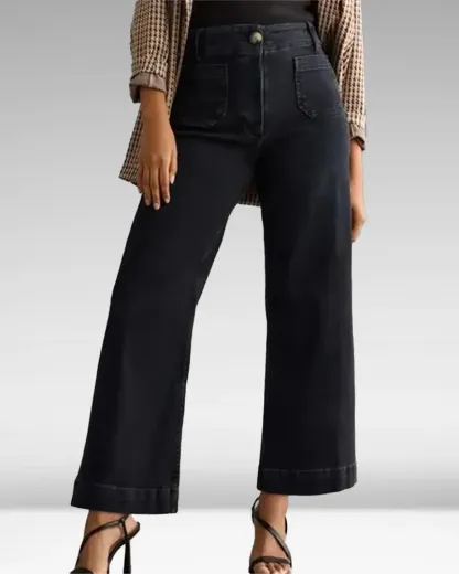 Tummy Control Cropped Wide-Leg Jeans(BUY 2 FREE SHIPPING)
