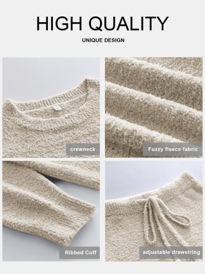 Women's Fuzzy Fleece Sets 2 Piece Outfits