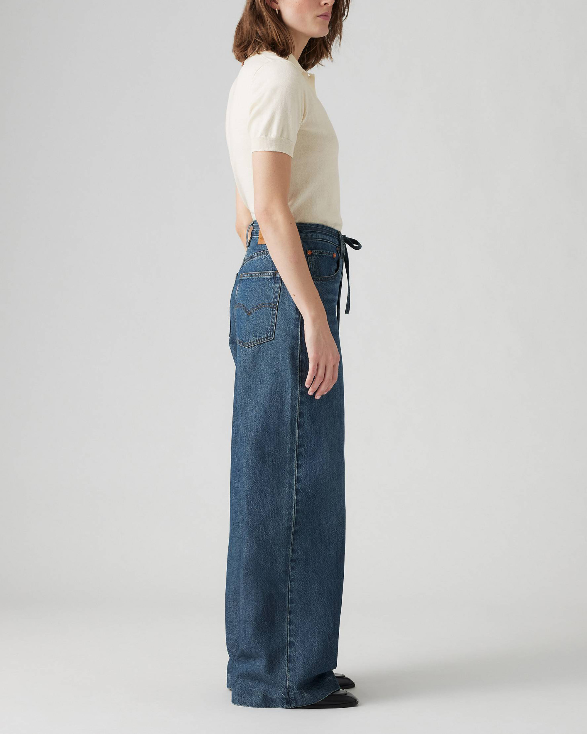 XL Lace-Up Baggy Straight Women's Jeans (Buy 2 Free Shipping)