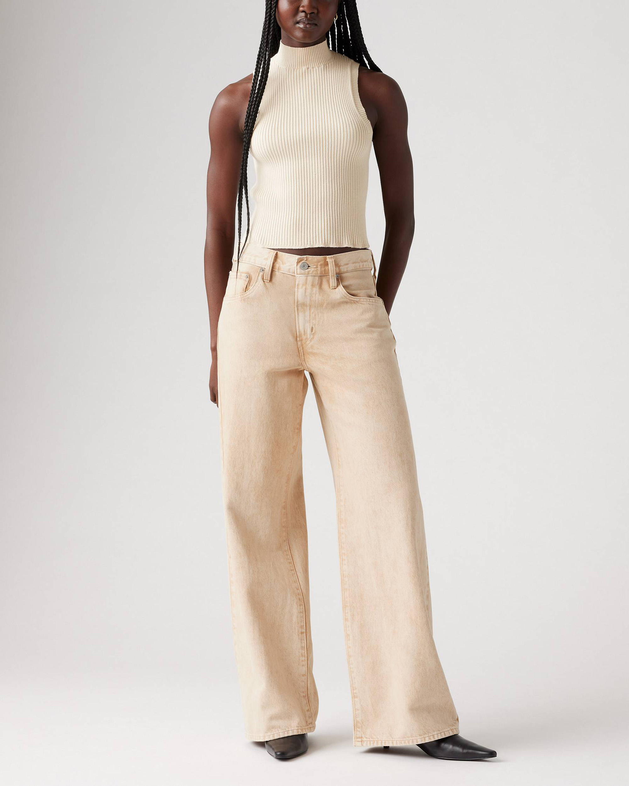 XL Lace-Up Baggy Straight Women's Jeans (Buy 2 Free Shipping)