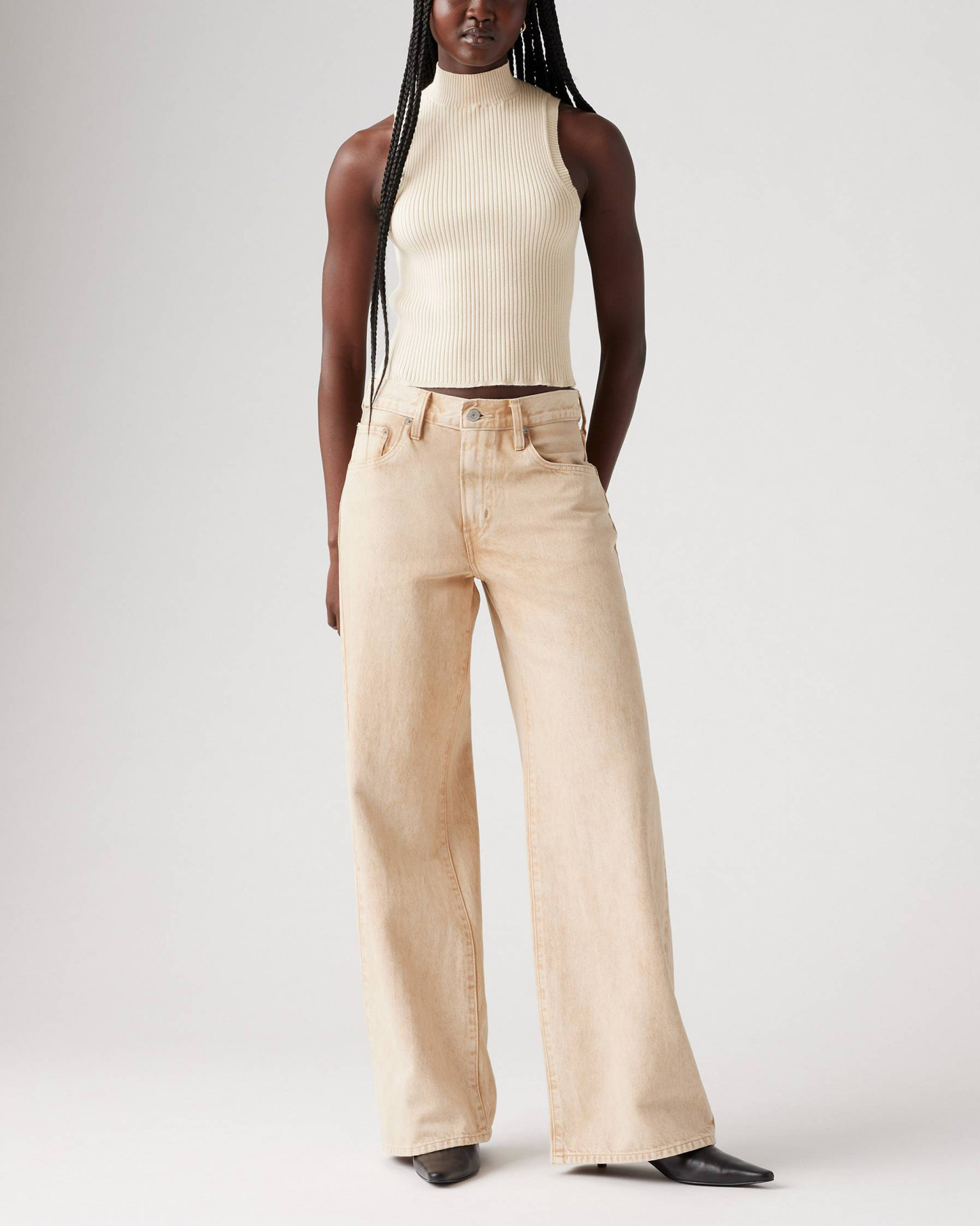 XL Lace-Up Baggy Straight Women's Jeans (Buy 2 Free Shipping)