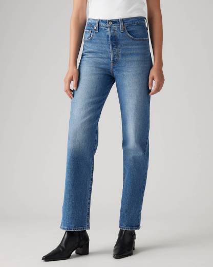 Hidden Buttons Ribcage Straight Ankle Jeans (Buy 2 Free Shipping)