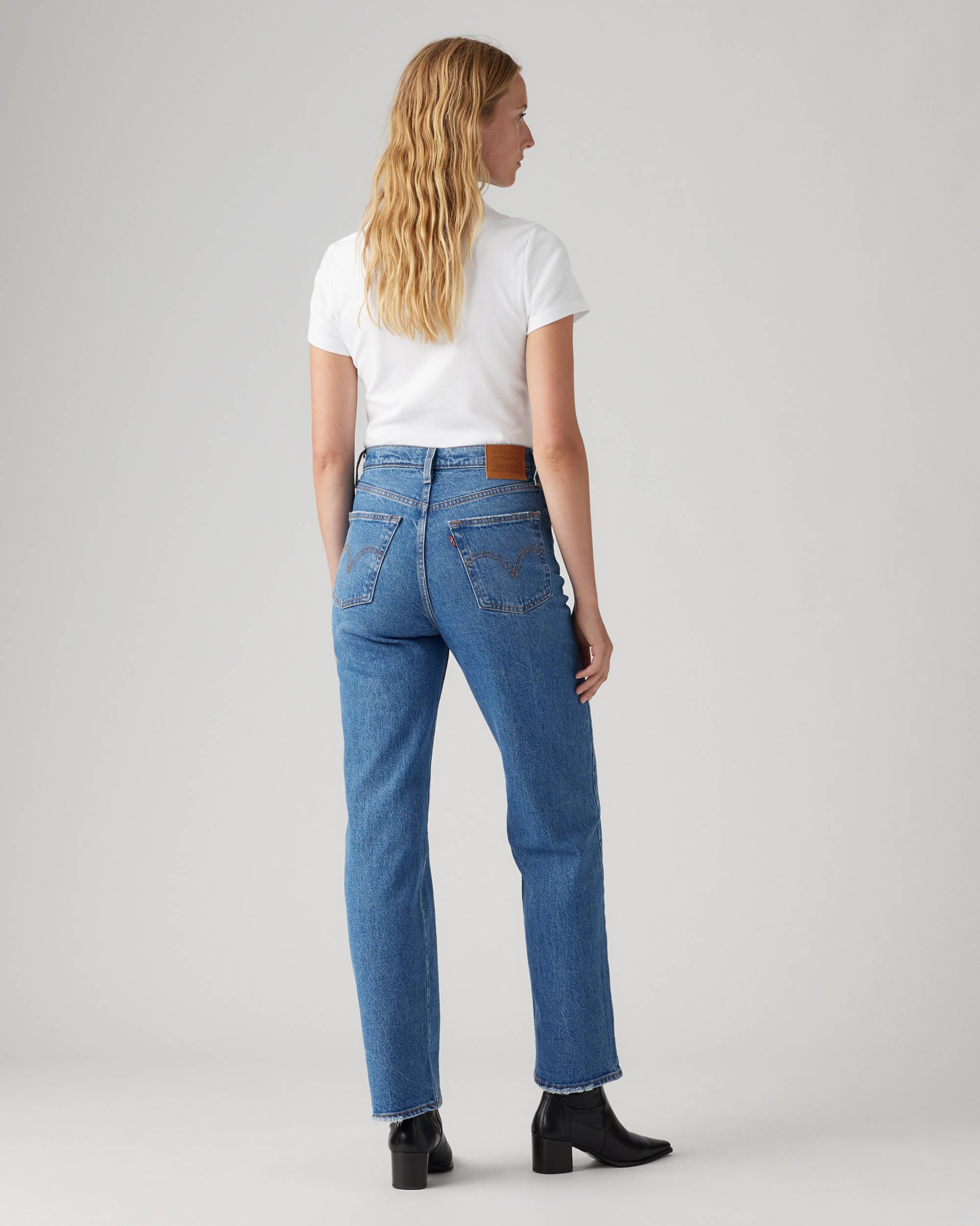 Hidden Buttons Ribcage Straight Ankle Jeans (Buy 2 Free Shipping)