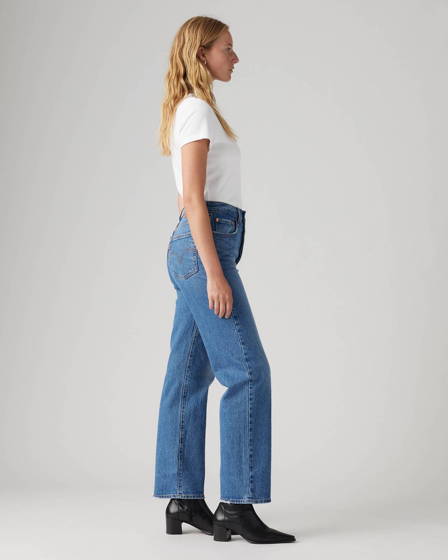 Hidden Buttons Ribcage Straight Ankle Jeans (Buy 2 Free Shipping)