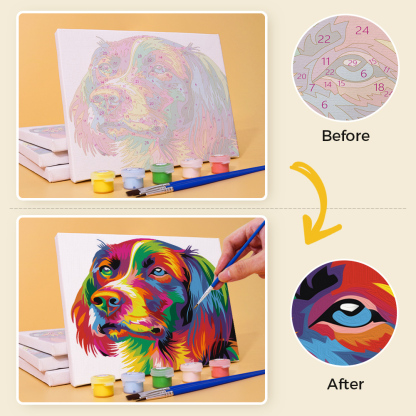 6 pieces, animal mini digital painting set, 15x20cm/5.9x7.8 inches, handmade, suitable for family leisure, is the perfect gift for family and friends.