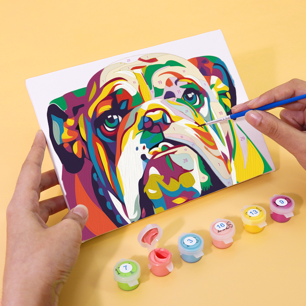 6 pieces, animal mini digital painting set, 15x20cm/5.9x7.8 inches, handmade, suitable for family leisure, is the perfect gift for family and friends.