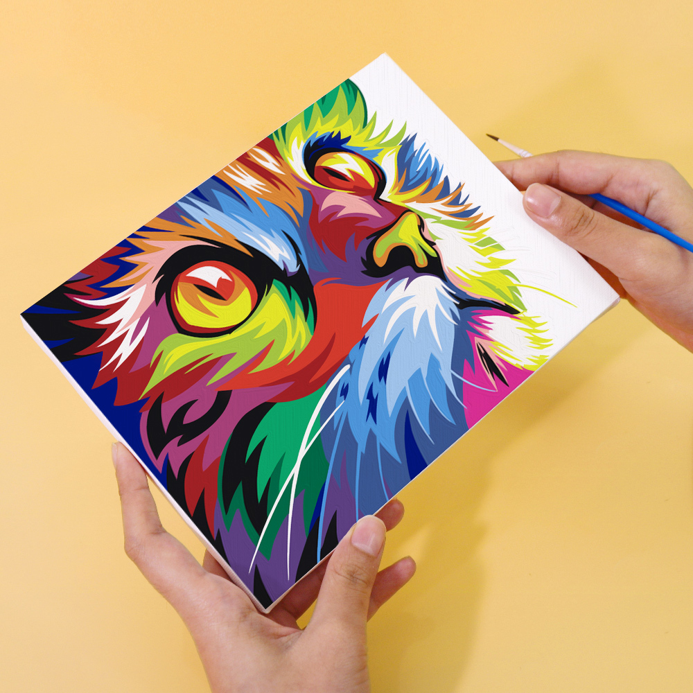 6 pieces, animal mini digital painting set, 15x20cm/5.9x7.8 inches, handmade, suitable for family leisure, is the perfect gift for family and friends.