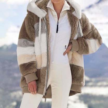 (🎁2024 New Year Hot Sale🎁)🔥🐑RCONTRASTING LAMB Plush PADDED COAT🎁