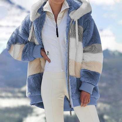 (🎁2024 New Year Hot Sale🎁)🔥🐑RCONTRASTING LAMB Plush PADDED COAT🎁
