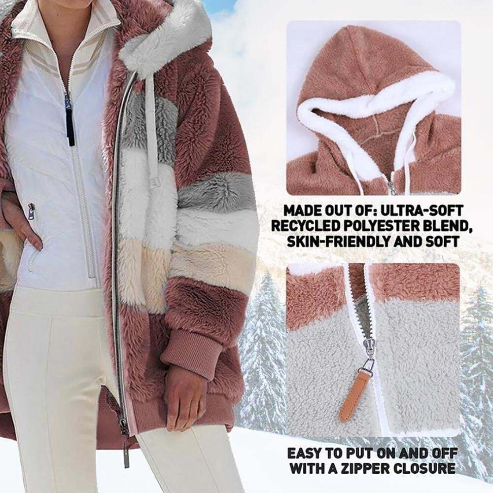 (🎁2024 New Year Hot Sale🎁)🔥🐑RCONTRASTING LAMB Plush PADDED COAT🎁