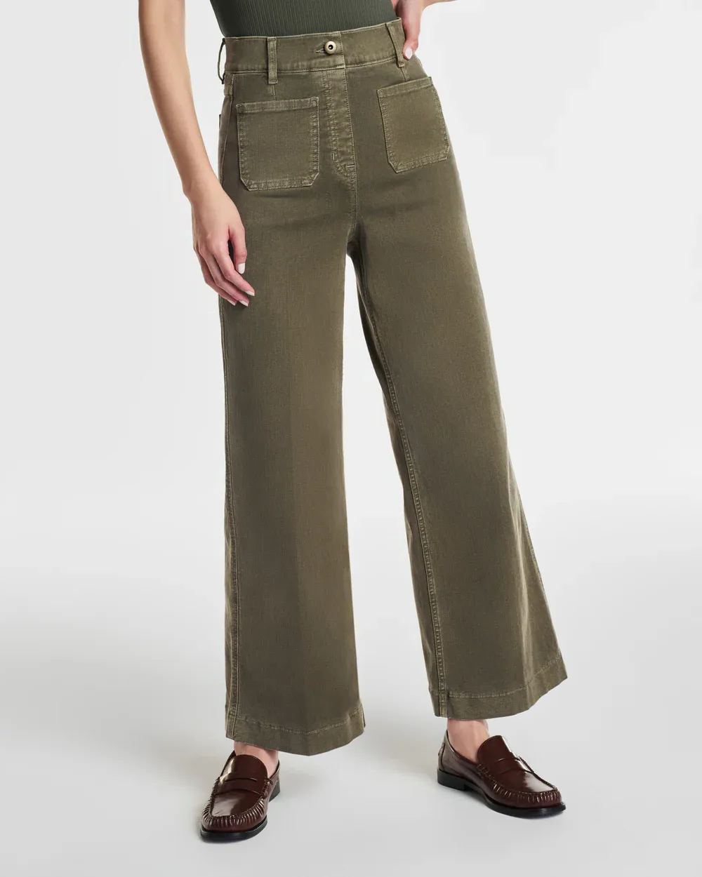 Tummy Control Cropped Wide-Leg Jeans(BUY 2 FREE SHIPPING)