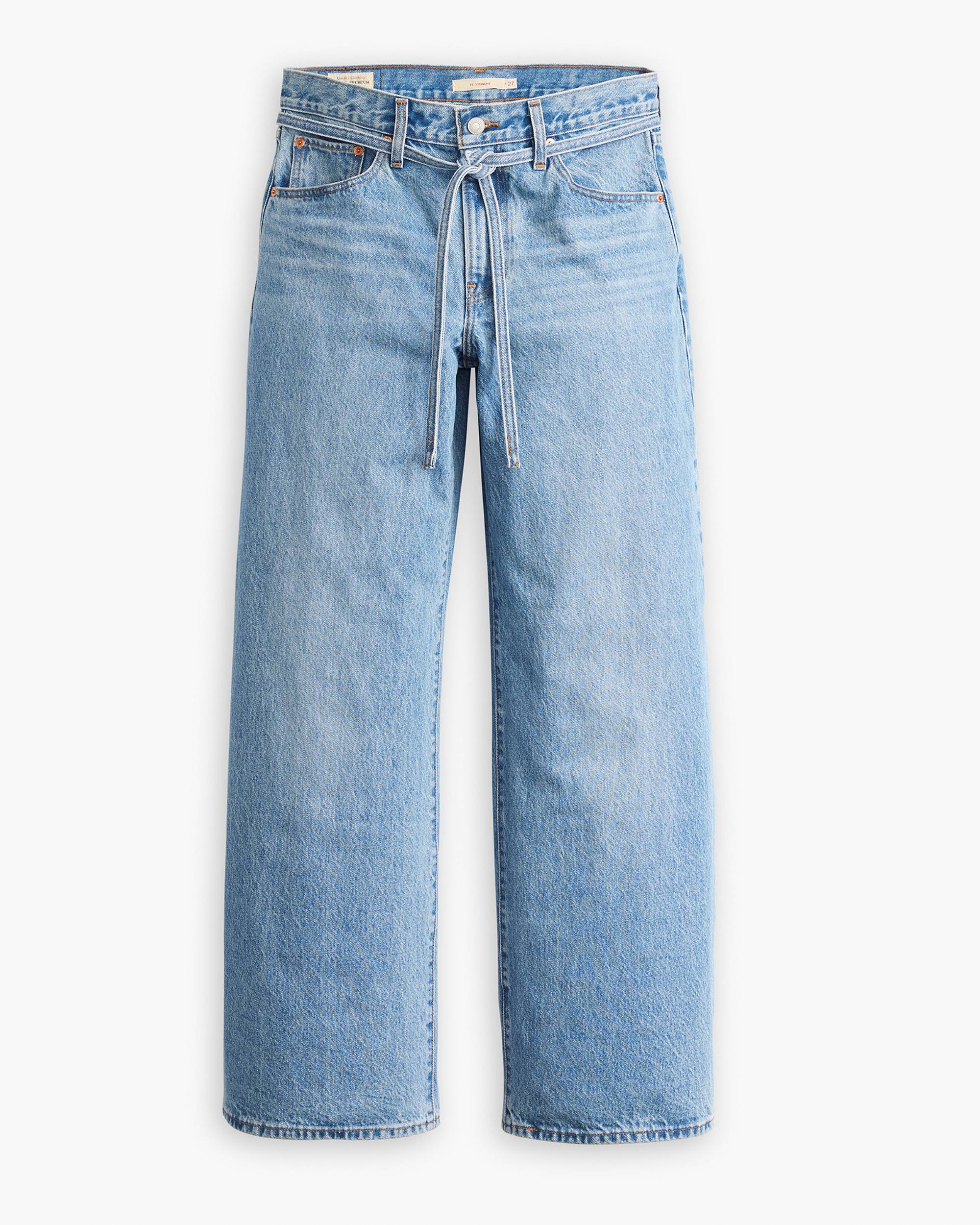XL Lace-Up Baggy Straight Women's Jeans (Buy 2 Free Shipping)