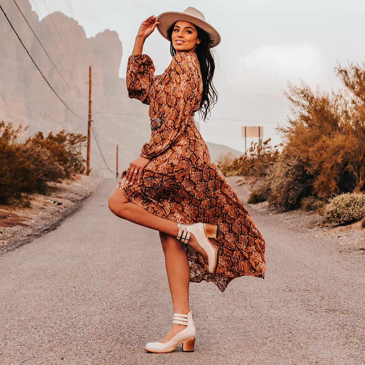 Back zipper thick high heel square heel shallow buckle women's shoes