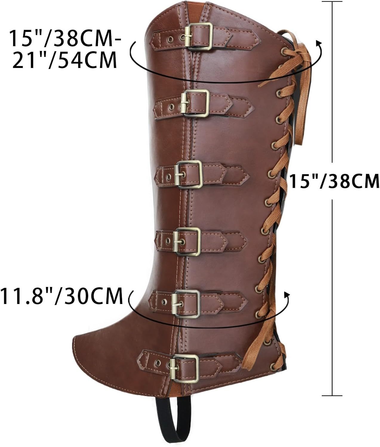 Medieval Viking PU belt buckle lace-up shoe covers and leg covers