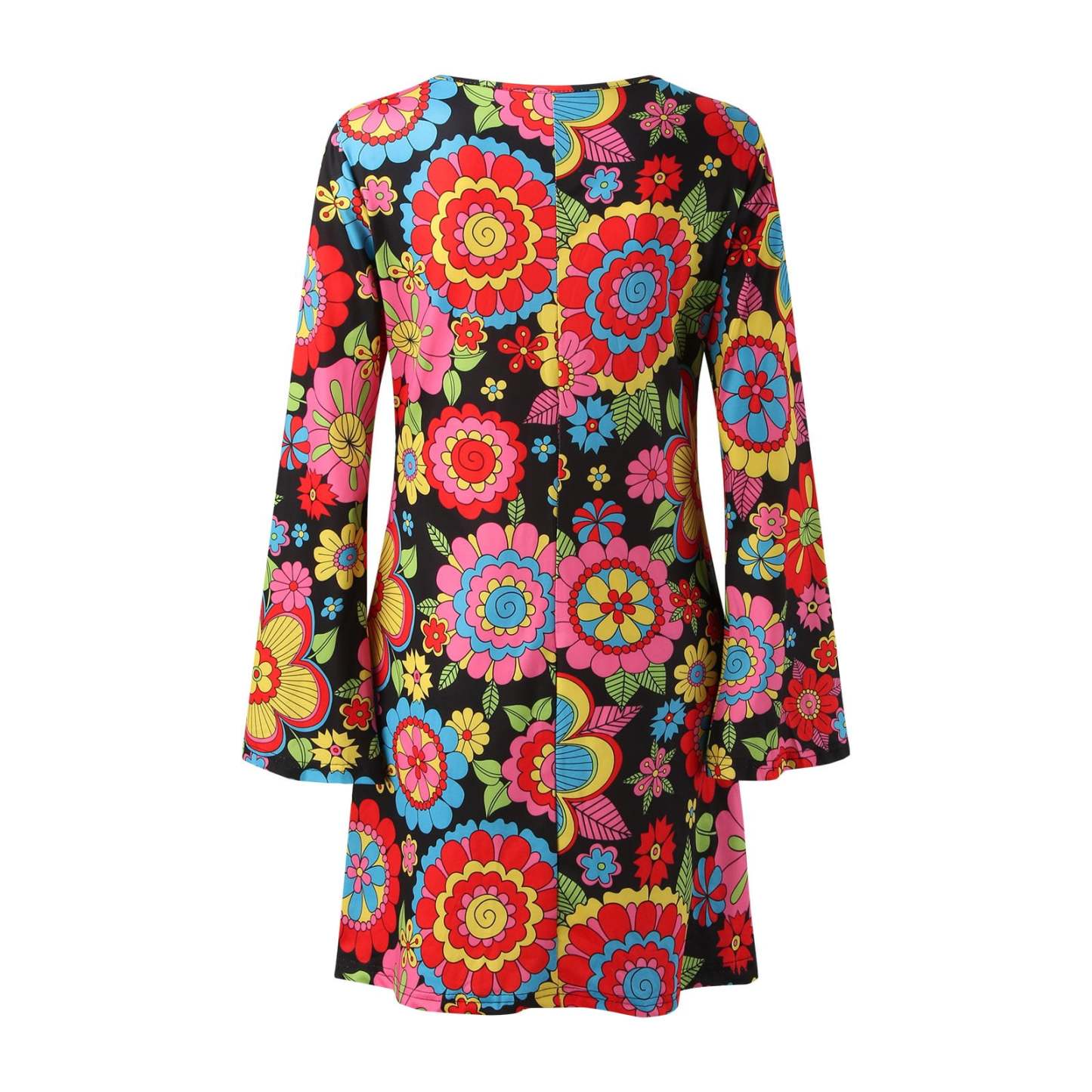 Dresses For Women Hippie Printed Elastic Dress 2023 Women's Autumn Skirt Womens Dress