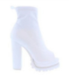 Snake print platform high heel thick sole open toe low boots