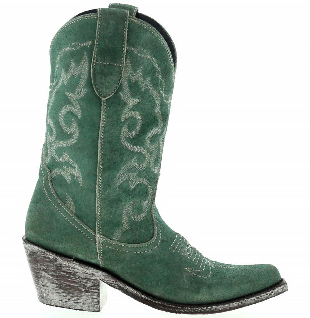 Women's retro pointed toe thick heel boots