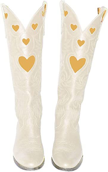 Fashion embroidered sleeve thick heel women's boots