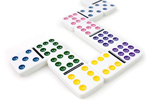 Tactic 53913 Dominos Double 6 Classiques - Jeu De Société En Boîte Métal Pour Toute La Famille