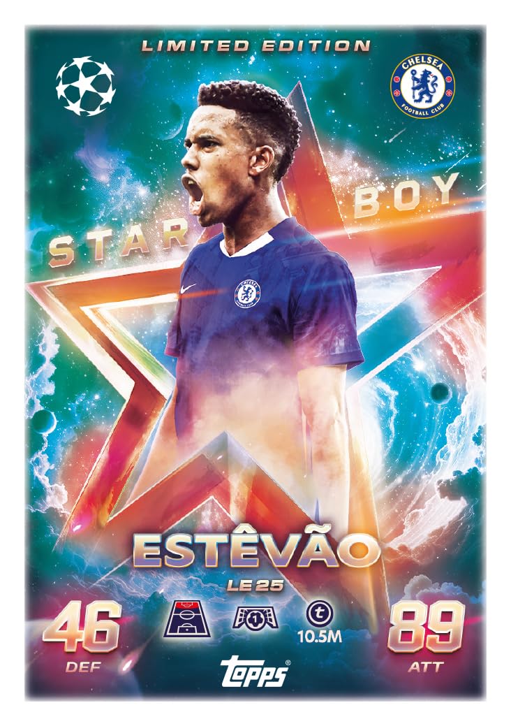 Topps UCC Match Attax 2025/26 - Mini Tin - World Beaters - bevat 28 Match Attax-kaarten Plus een willekeurige Star Boy LE en 3 exclusieve Worldies- LE-kaarten Topps UCC Match Attax 2025/26 - Mini Tin - World Beaters - bevat 28 Match Attax-kaarten Plus een willekeurige Star Boy LE en 3 exclusieve Worldies- LE-kaarten