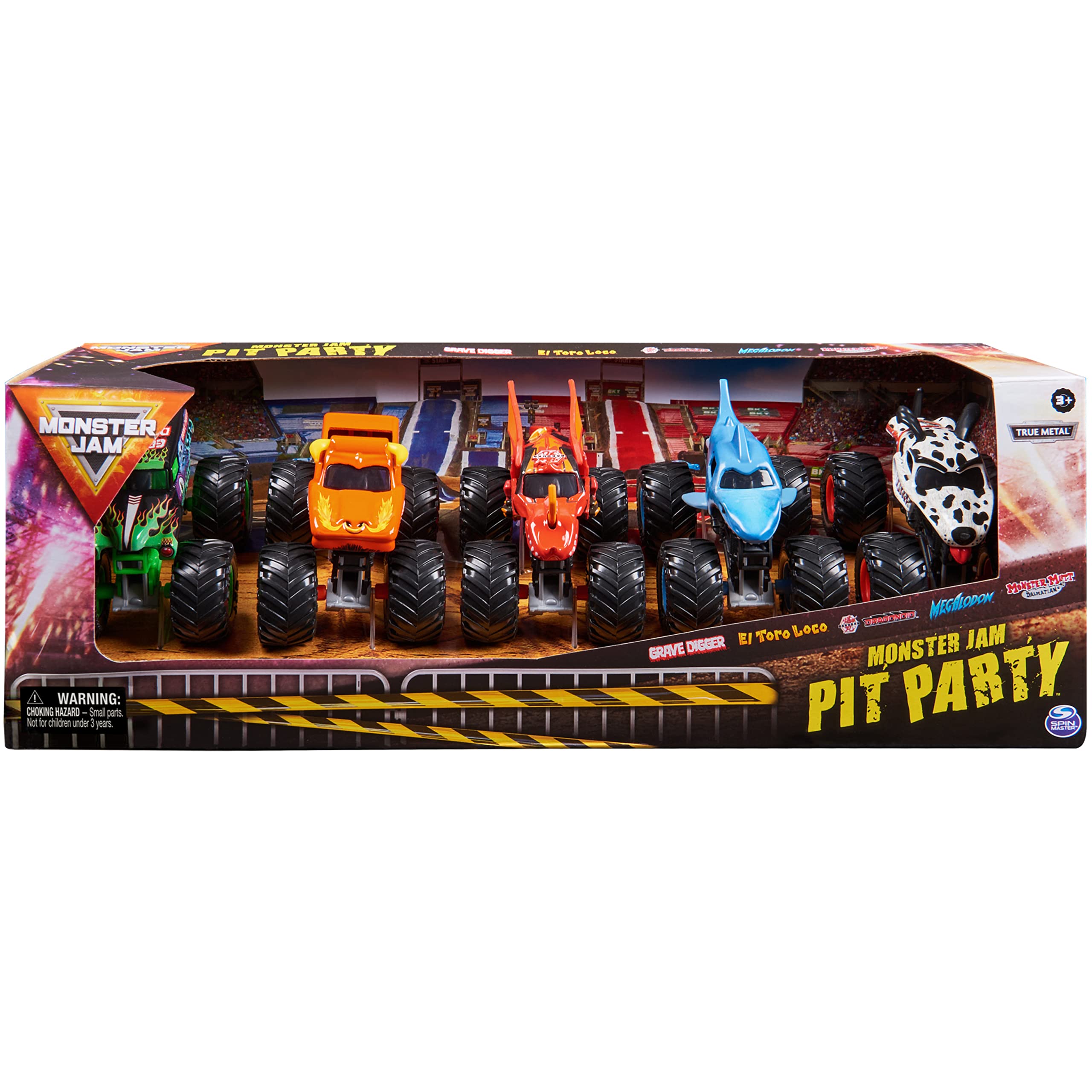 Monster Jam Pit Party Monster Truck Die-Cast 5 Vehicle 1:64 Scale