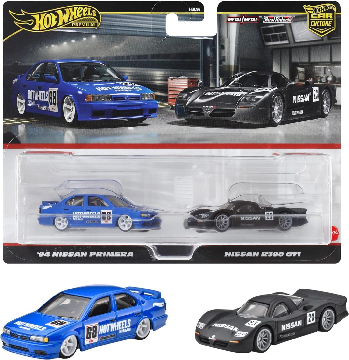 '94 NISSAN PRIMERA Hot Wheels 10台 Hot Wheels Premium Car Culture '94 Nissan Primera and Nissan R390
