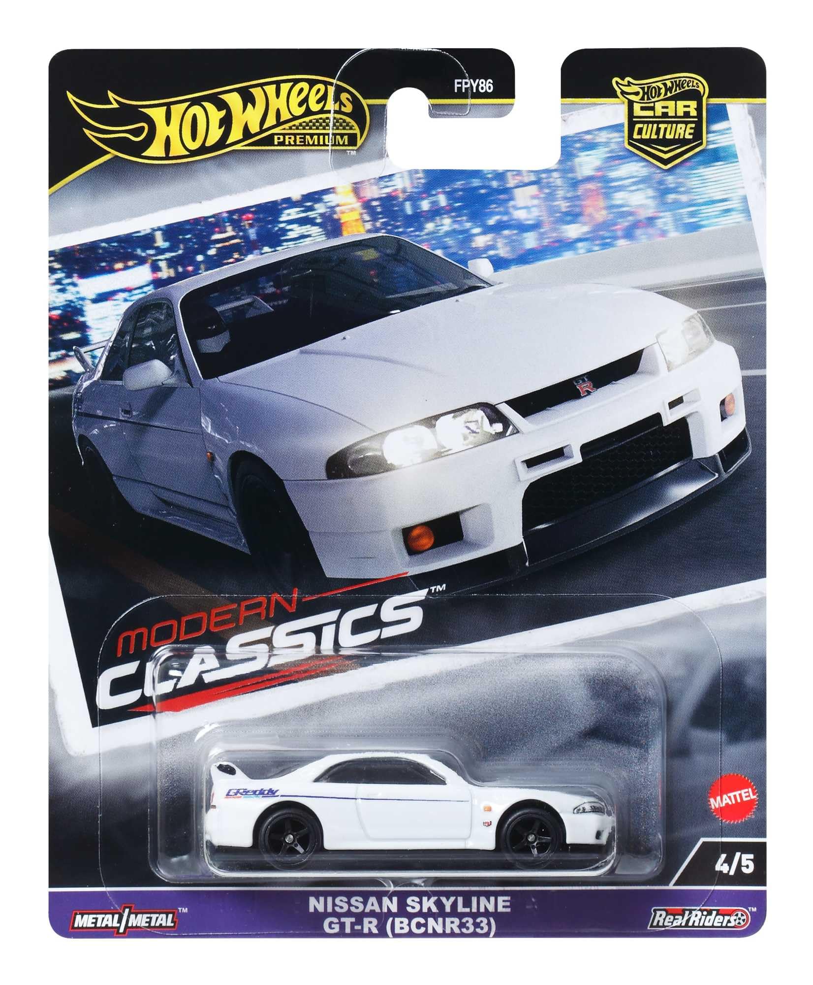 ホットウィール Nissan Skyline GT-R(BCNR33 NISMO Hot Wheels Premium Car Culture Modern Classics 4/5 - Nissan