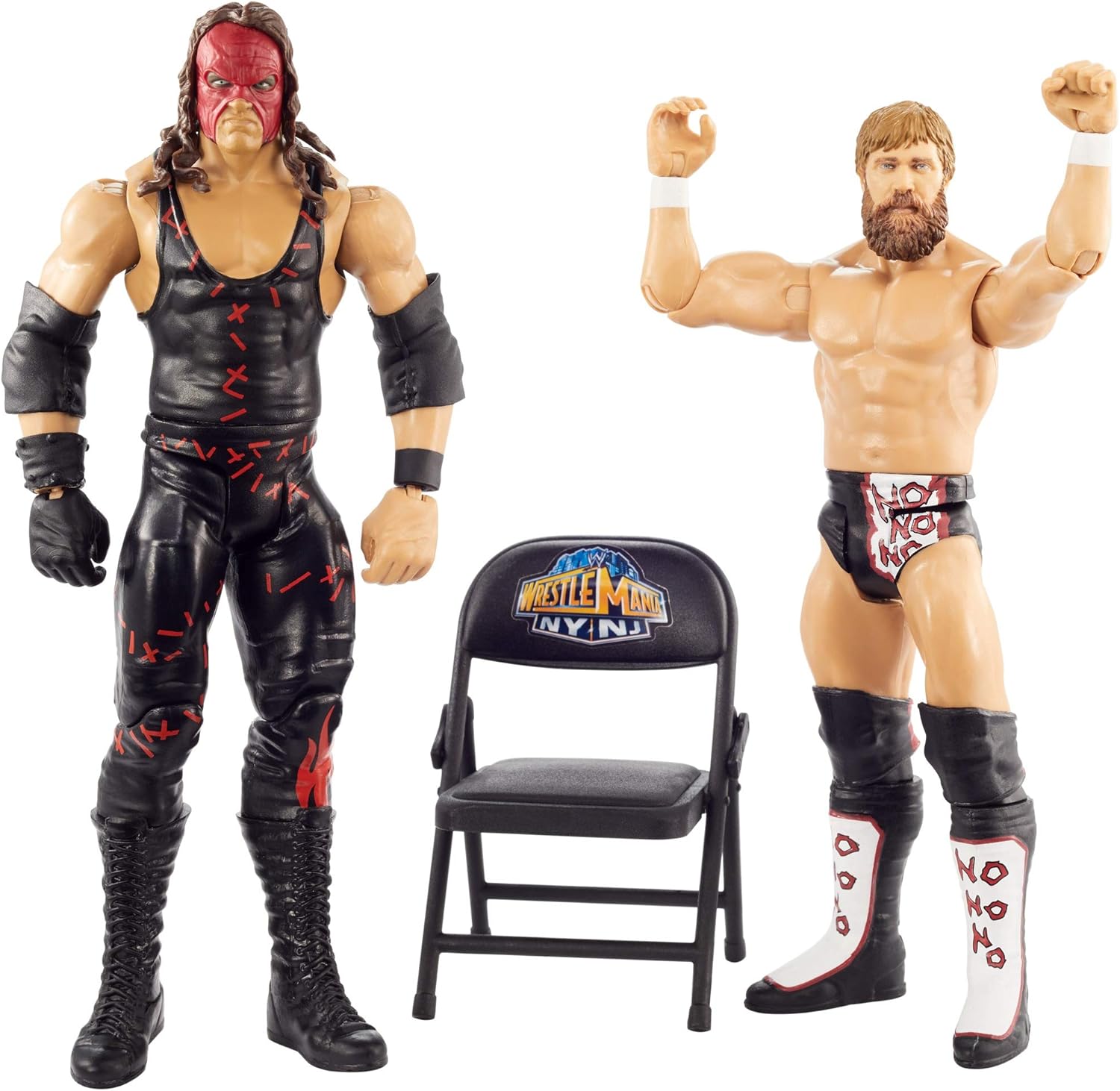 WWE Wrestlemania Battlepack Kane and Daniel Bryan Wrestling Action