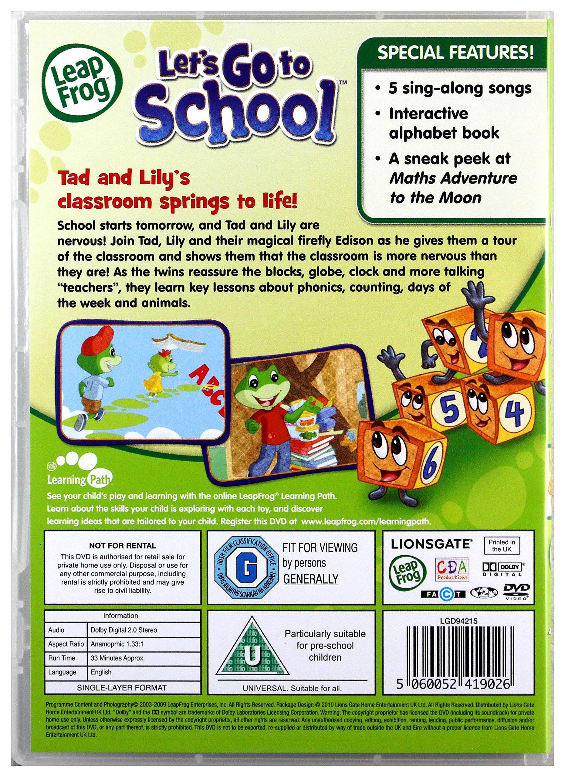Leapfrog - Let'S Go To School [DVD] – Phillips Toys