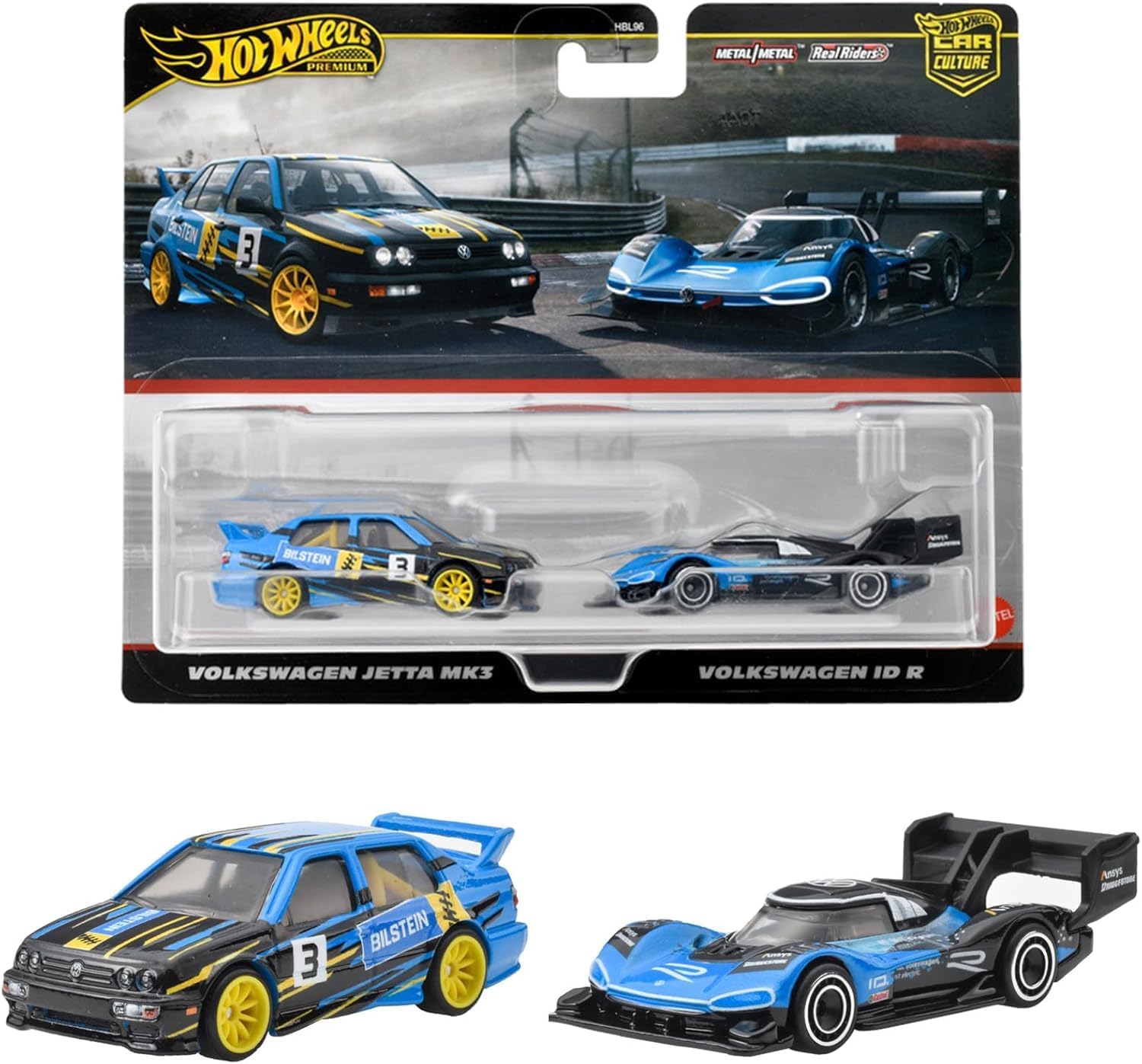 ID. Volkswagen Wheels Hot ミニカーセット Volkswagen Wheels Hot Buzz Vans HW 2/5 White) & Black (Orange, ミニカー