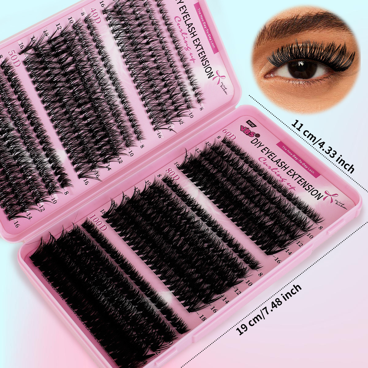 BT/VS-943(30D/40D/50D/60D/80D/100D) DIY Eyelash Extension Kit