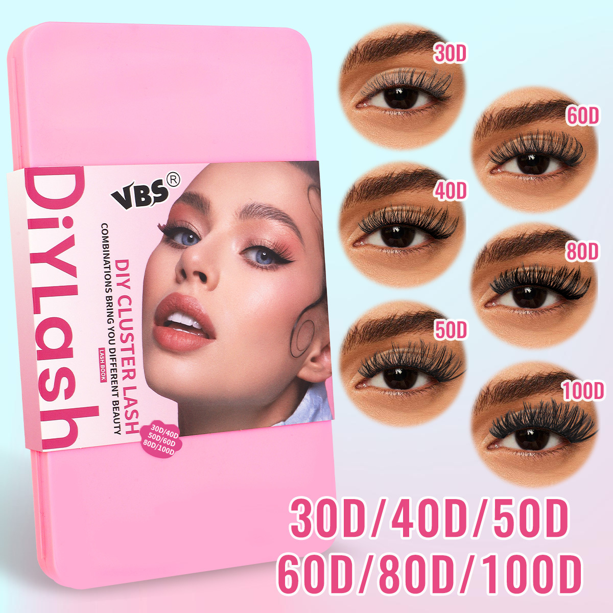 BT/VS-943(30D/40D/50D/60D/80D/100D) DIY Eyelash Extension Kit