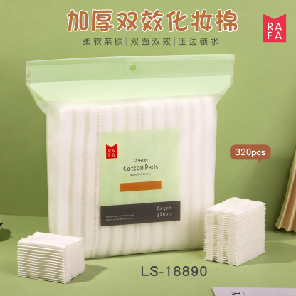 RAFA-Double effect thickened makeup cotton (320 pieces)(LS18890)