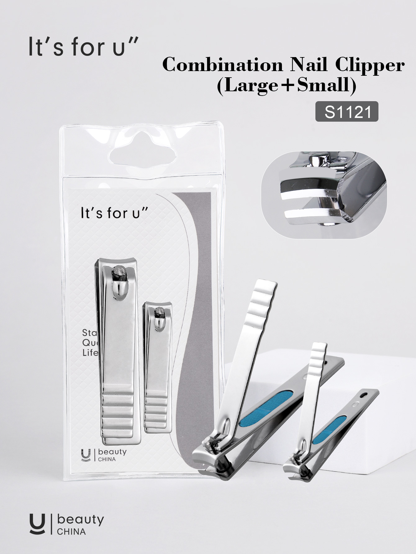 It's for u' Combination Nail Clipper(Large+Small)(S1121)