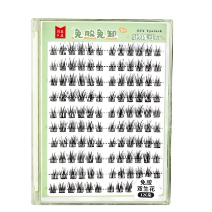 RAFA- False eyelashes Non adhesive twin flower eyelashes(LS19311)