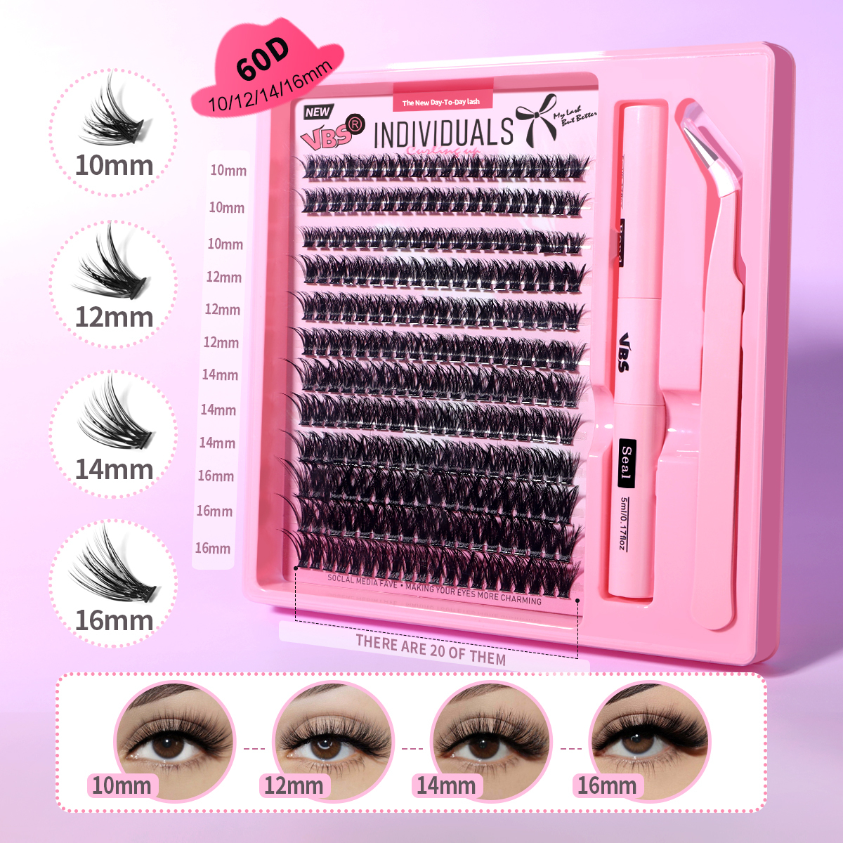 DIY Eyelash Extension Kit 60D/80D/100D