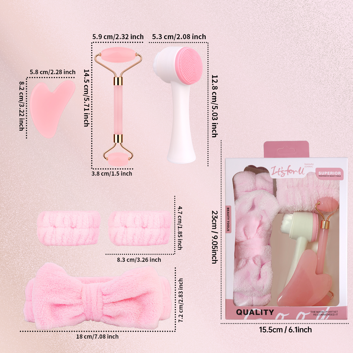 7-piece facial cleansing set