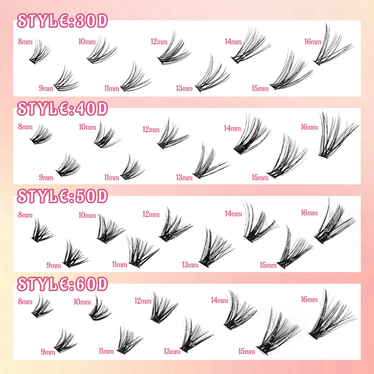 BT/VS-941(30D/40D/50D/60D)  DIY Eyelash Extension Kit