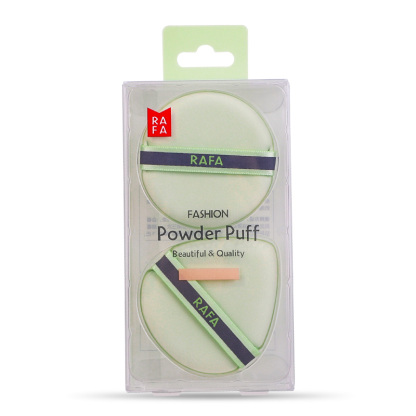 RAFA-PVC Double Green Air Cushion Powder Puff (Round+Air Cushion)(LS18946)
