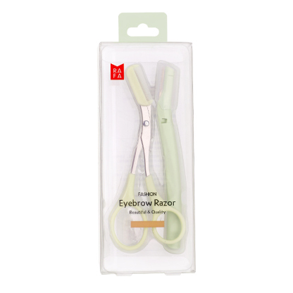RAFA-Eyebrow Trimming Knife Combination (Eyebrow Comb Scissors+Eyebrow Knife)(LS19178)